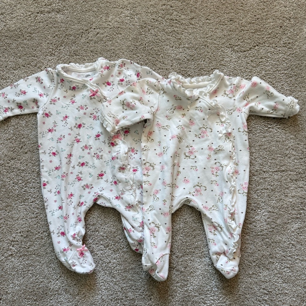 2 X Little Me Sleeper onsies!